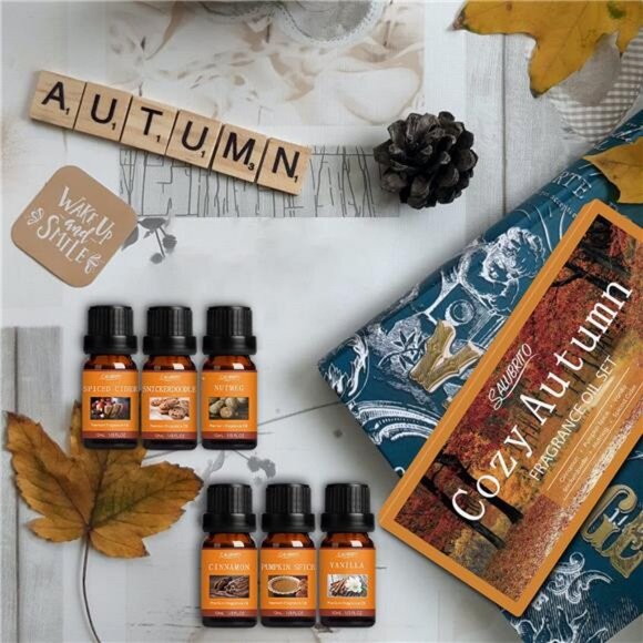60ml Fall Essential Oils Set, Autumn Fragrance Oil for Diffuser, Candle Making - Picture 6 of 6